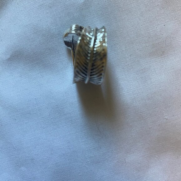 Size 6 Women Silver Sterling Handmade Snake Ring With Turqoise Stone Blue - Picture 5 of 7